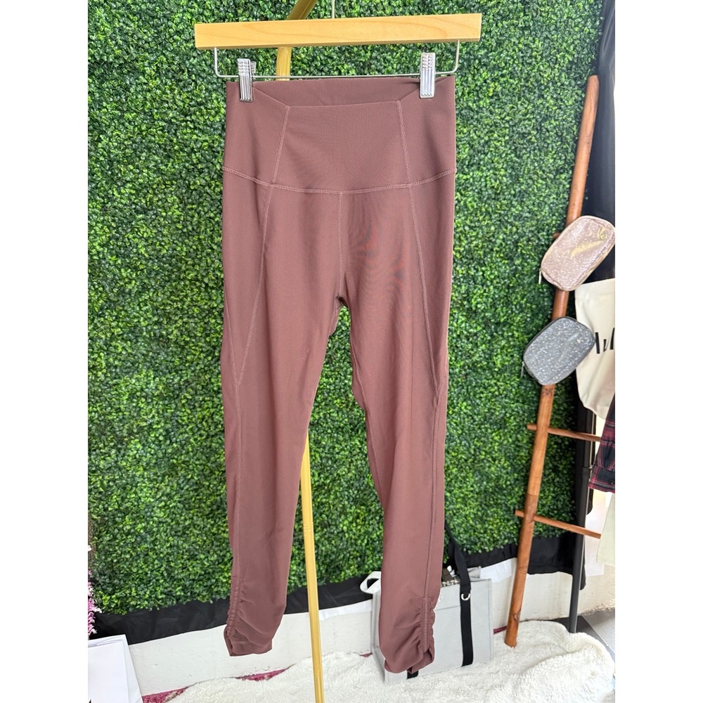 WILO The Label, Ribbed Leggings, Brown, Medium, Like New, MSRP $88